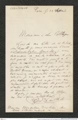 Nachlass Franz Steindachner, Brief von Lèon Louis Vaillant an Franz Steindachner (22.09.XXXX), Inv.Nr. 556.08, Seite 1